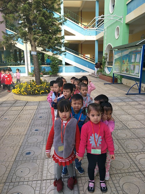 Các bé lớp MGB C4 hào hứng tham gia chuyến thăm quan tại khu vui chơi giáo dục VINKE- TIME CITY